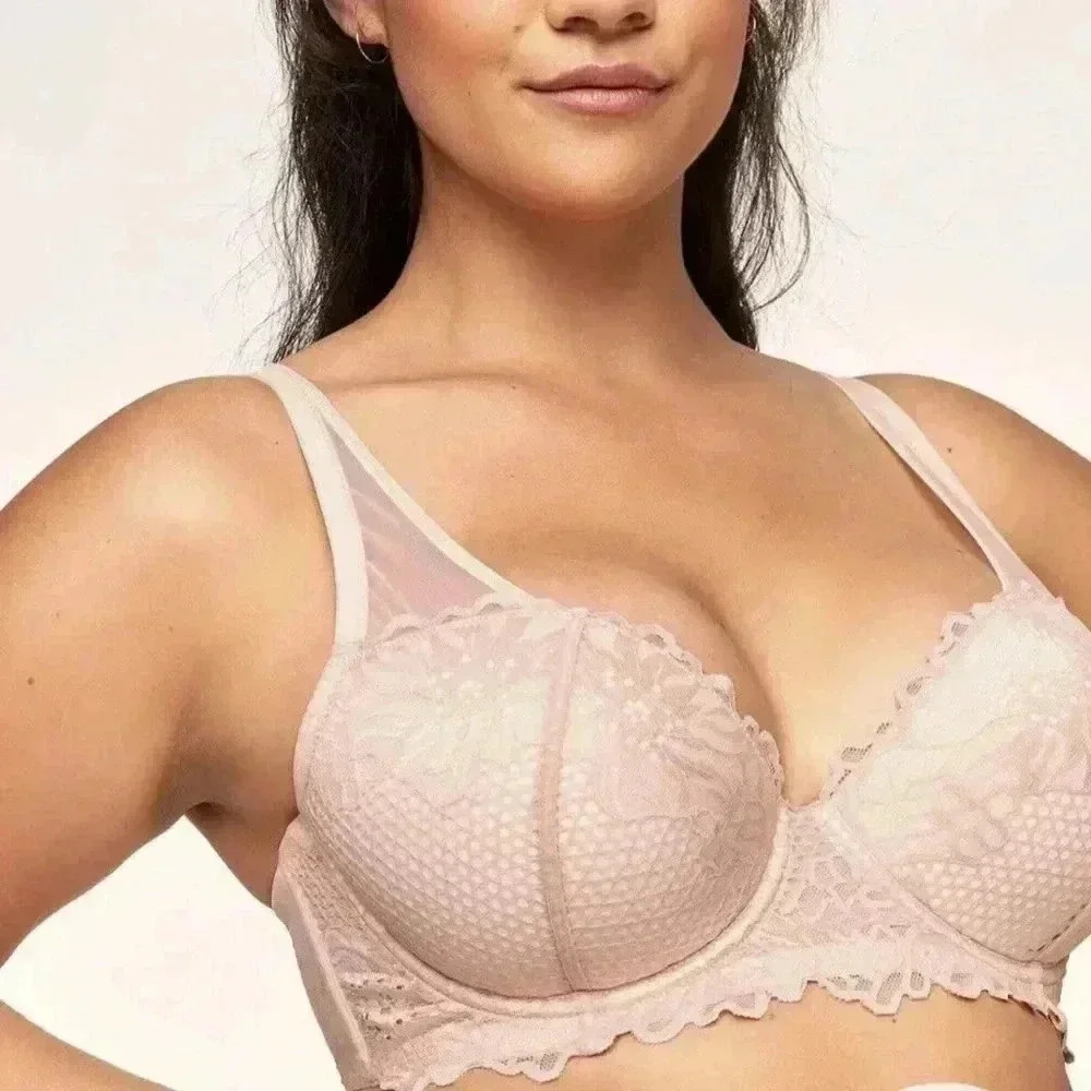 Adore Me 36D Peachy Keen Marcella Lace Contour Demi Underwire Supportive Bra - Picture 2 of 14